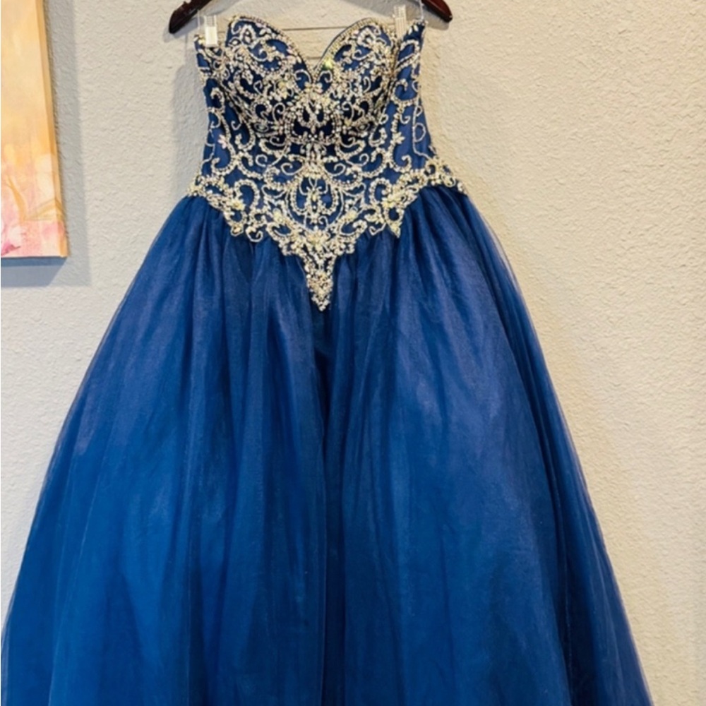 Anny Lee Women's Ball Gown, Size 12, Blue